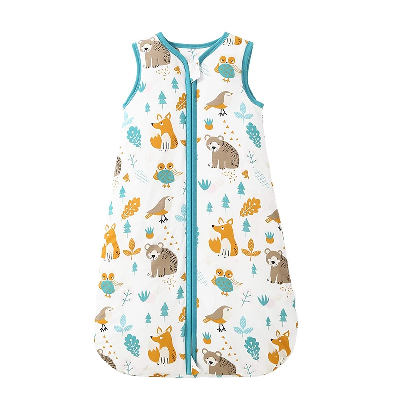 Детская сумка для сна с перевернутой молнией унисекс одежда малышей без рукавов теплое мягкое переносное одеяло TOG 0 5-3