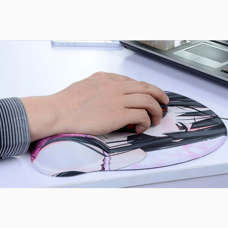 Custom Anime Kawaii Breast 3d Ergonomic Sexy Boobs Mouse Pad Soft Silica Gel Filling Anime Mouse 6221