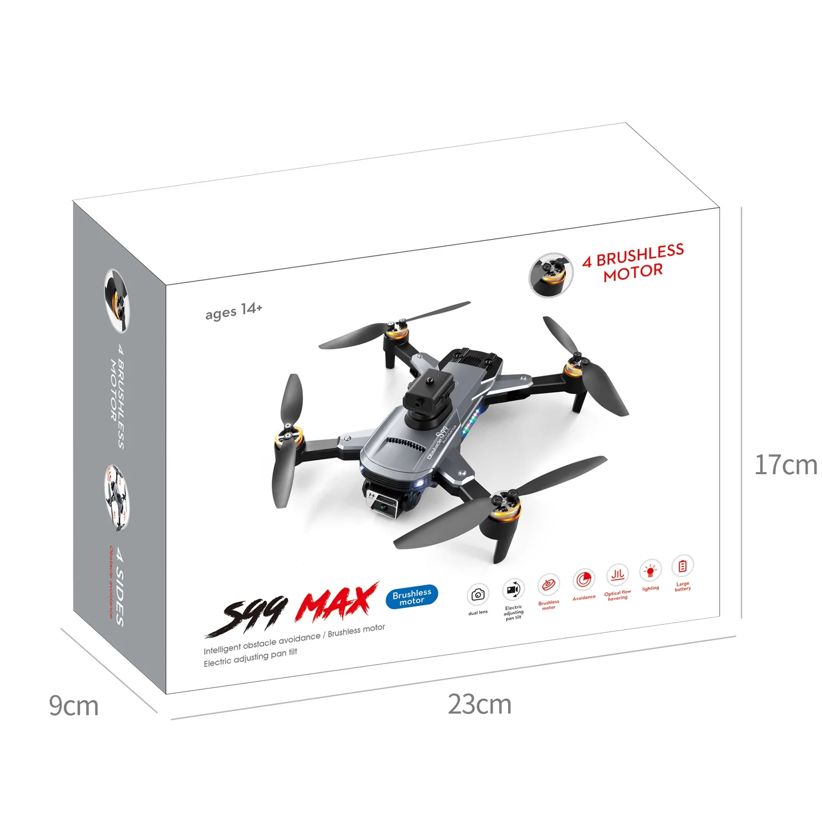 S99 Drone Professional 4k Hd Dual Camera Mini Wifi Optical Flow Hover ...