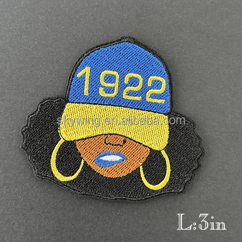Sigma Gamma Rho Eeyip Alpha Poodle Iron-on Embroidery Patch