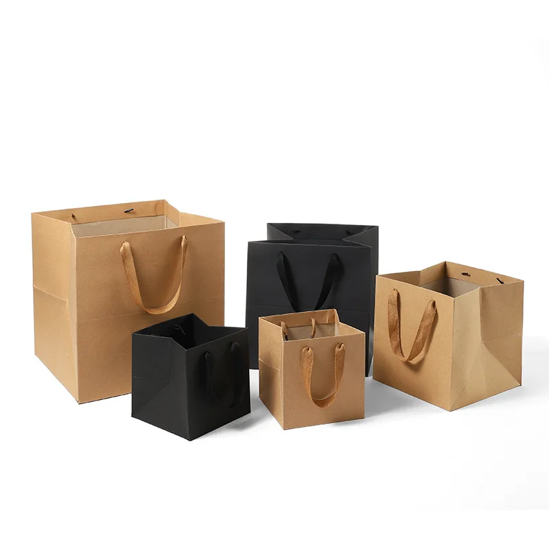 12" x 12" Brown Biodegradable Kraft Paper Bags 30cm x 30cm Pack of 500 