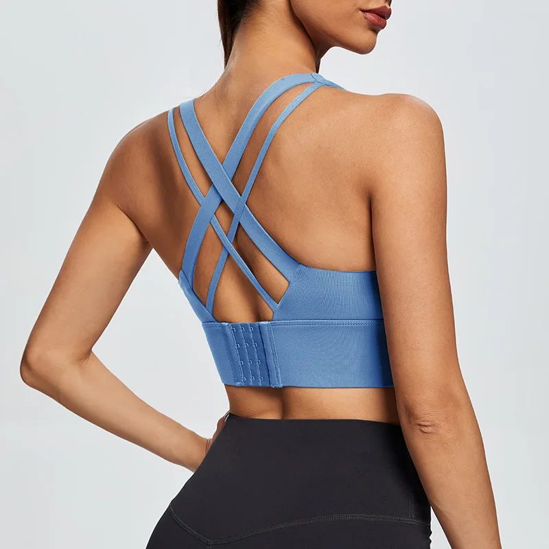 Spring Summer Breathable Anti-shock Push-up High Support Crisscross Straps 100% Nylon Sp preview