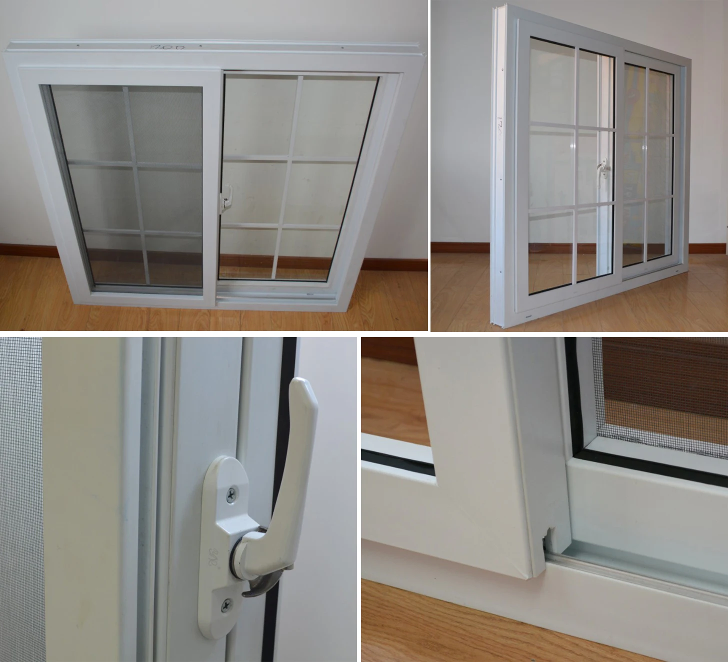 Minglei European style upvc ventanas simple design PVC Sliding Windows factory