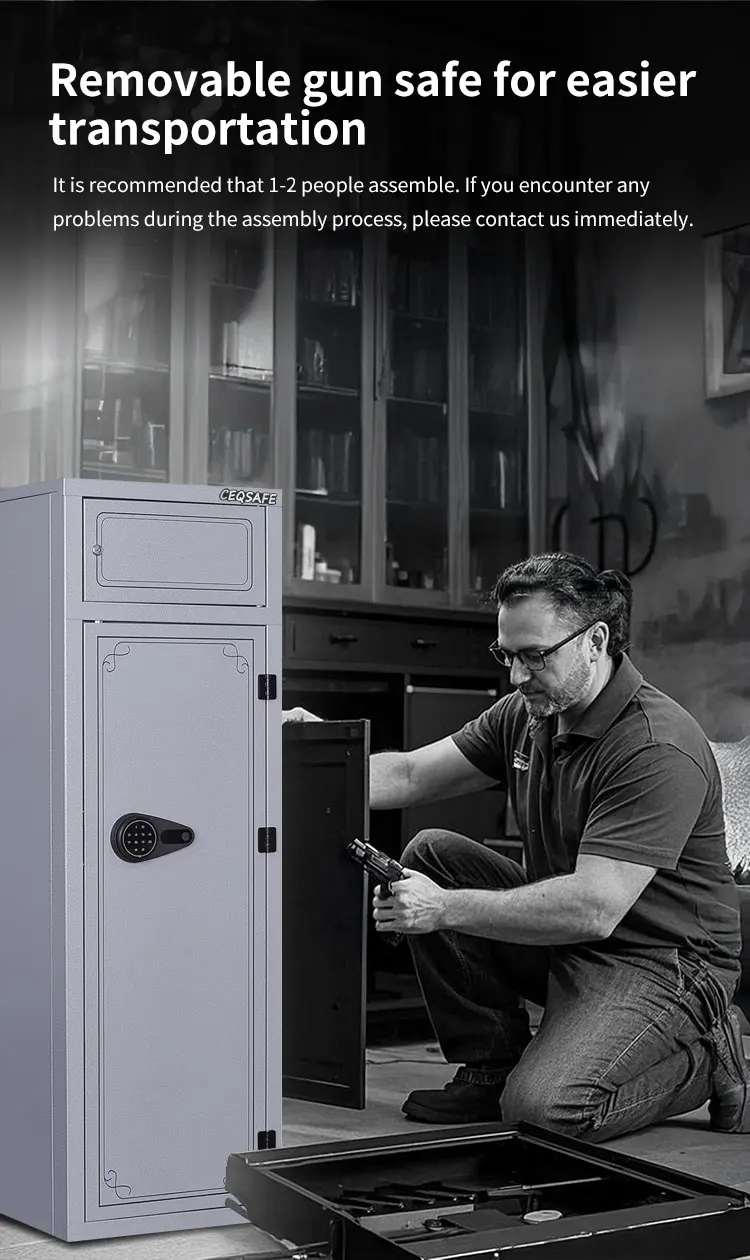 CEQSAFE High-end Home Security Box Fire Burglary Resistant Gun Safe Big Gun Safe Box factory