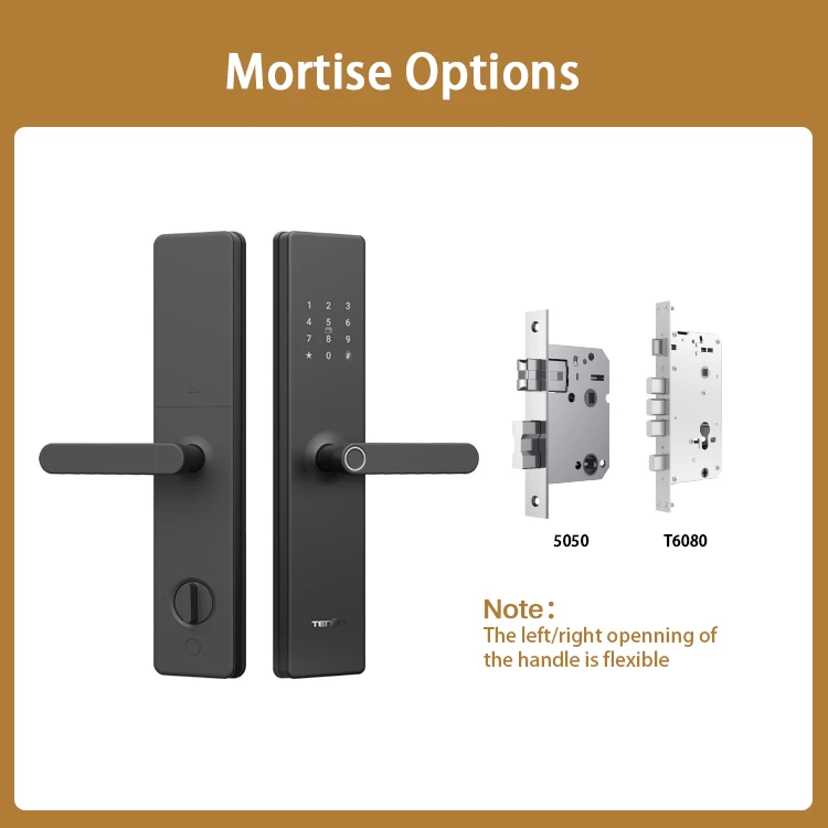 Indoor Electronic Touch Screen Digital Keyless Smart Lock Intelligent Password Fingerprint Smart Lock Door Handles