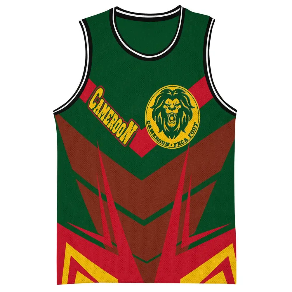 Maillot de basket uni CAMEROUN pays Logo imprimé maillot de basket
