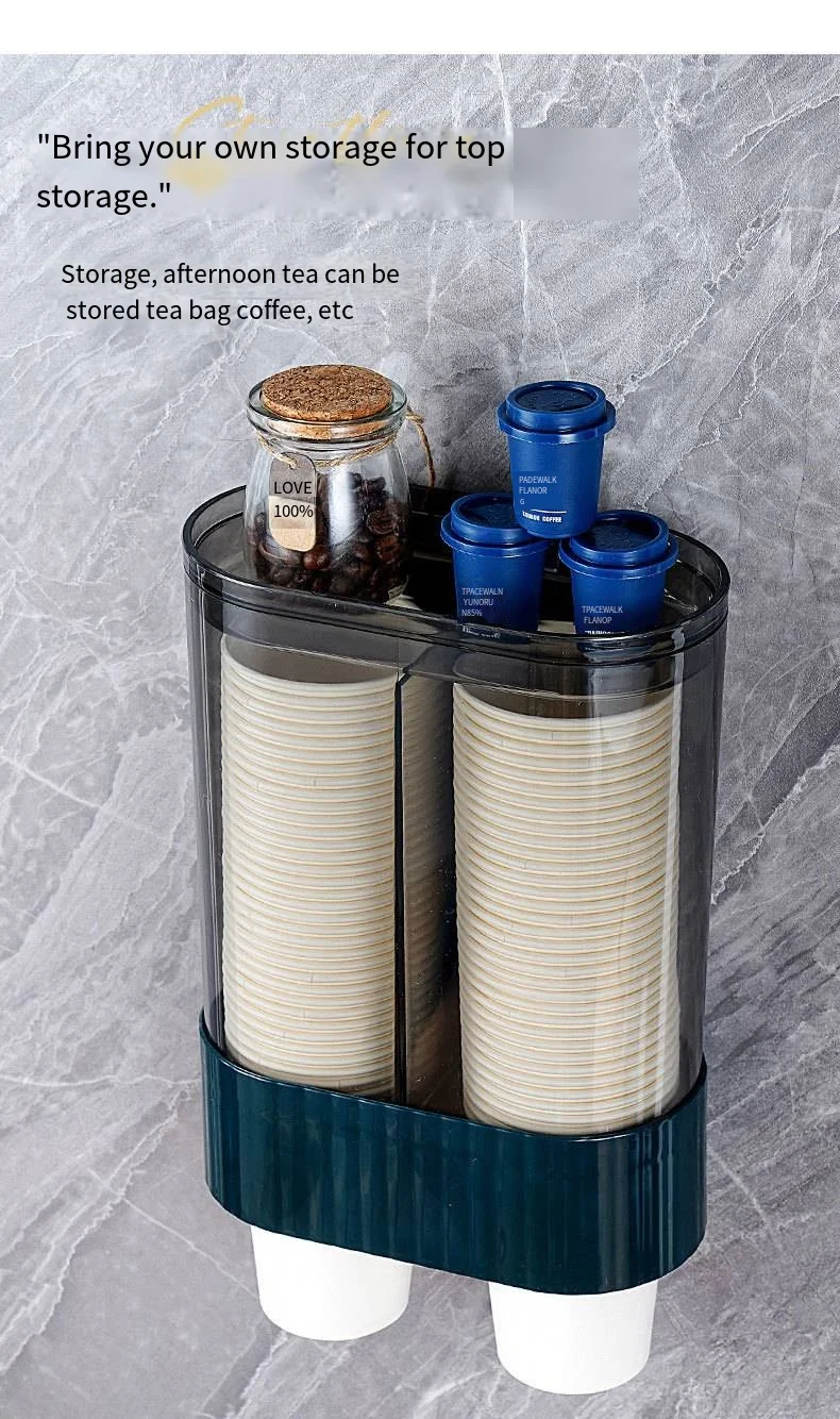 holder Cup holder Disposable cup holder for cup storage rack dust-proof and punch-free storage box details