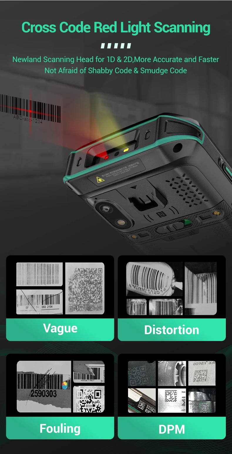 2022 New Android 11 Gms Ip68 Rugged Industrial Mobile Handheld Pda 1d