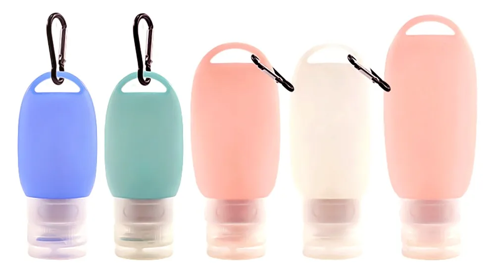 16 Pack Portable Refillable Travel Toiletry Bottle With Keychain