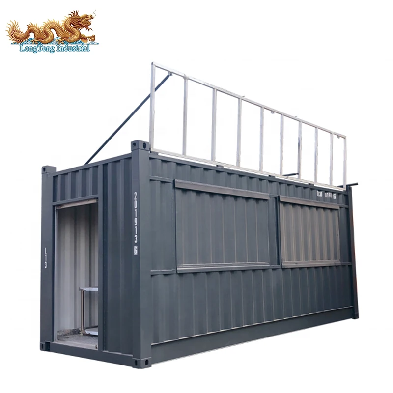 Prefab House Modular Mobile Luxury Fast Food House 20FT 40 Foot High Cube Container Restaurant With Kitchen Container Bar