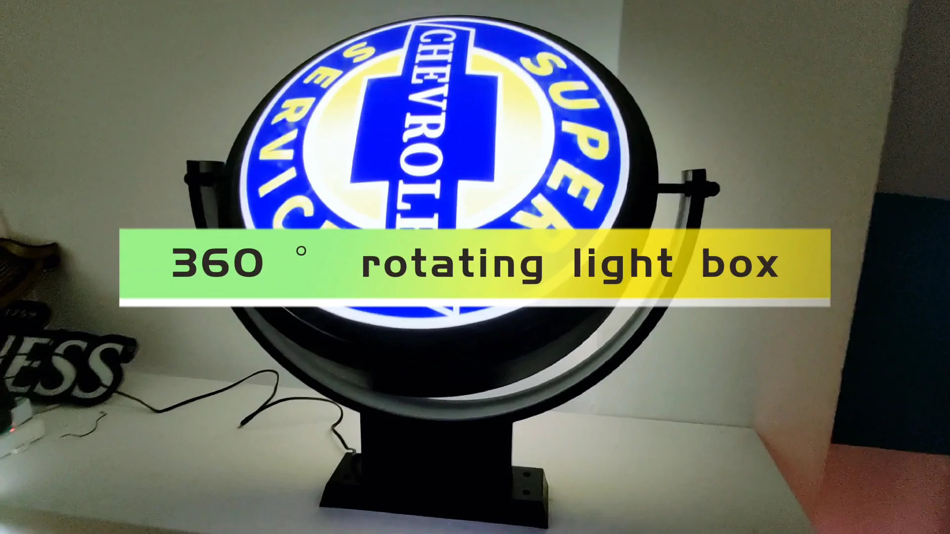 Outdoor Waterproof Advertising Led Light Box Double Side Display Round 3d Advertising Sign