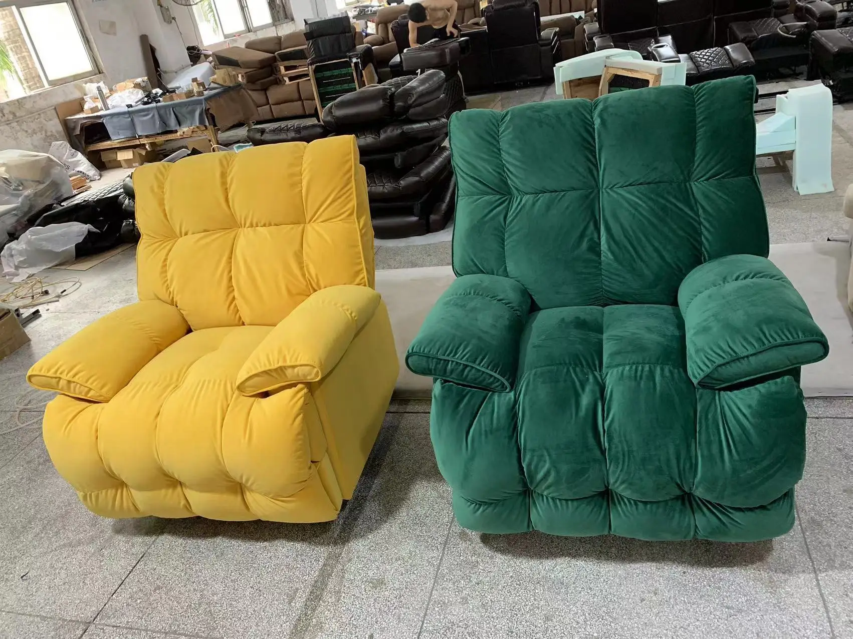 New Arrival Fabric Material Adjustable Leisure Single Manual Rocking