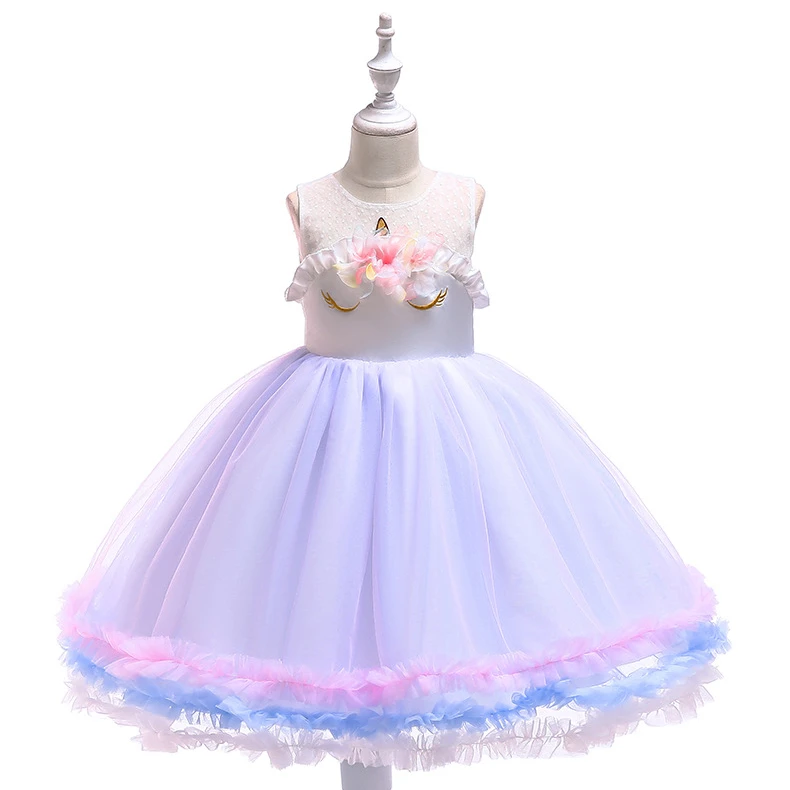 Girls Unicorn Costume Cosplay Dress Party Outfit Fancy Dress Princess Tutu Skirt 