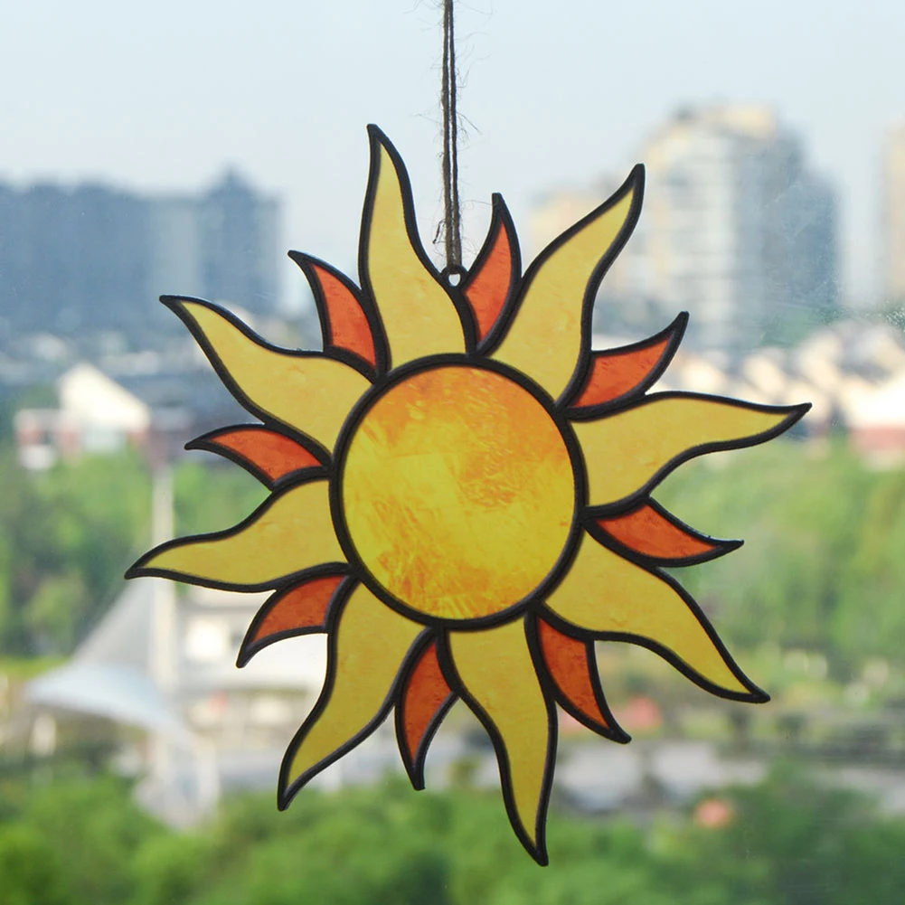 Acrylic Stained Glass Window Hanging Sun Catcher Light Chaser Window