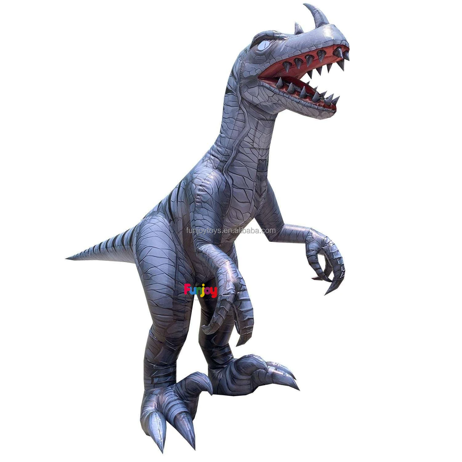 Inflatable Raptor Rider Costume 5.9ft New Custom Inflatable Dinosaur Costume Raptor Halloween Costume ...