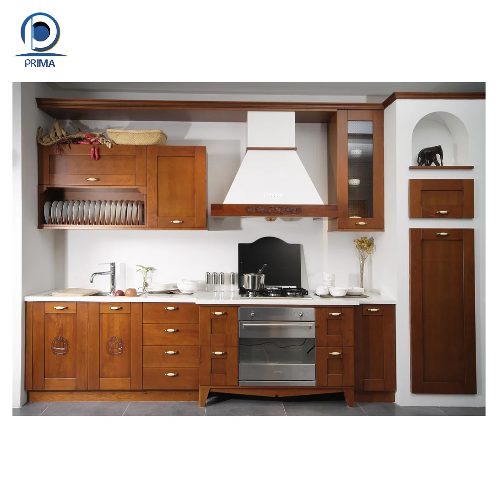Luxury Solid Wood Kitchen Cabinet Offering Customized Storage Solutions ...