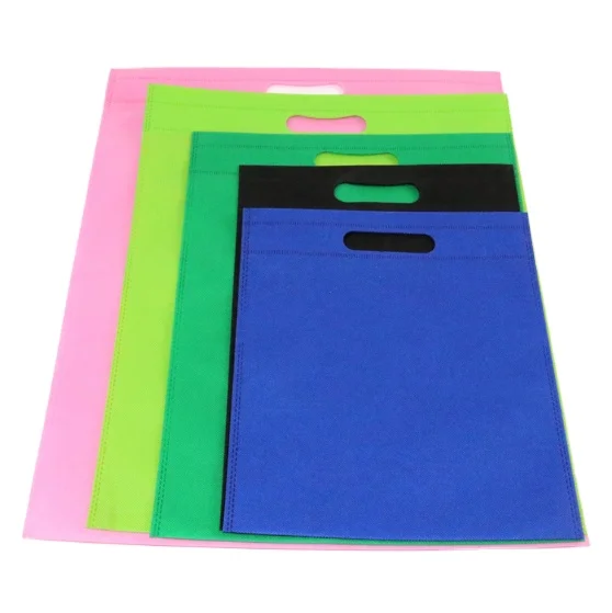 Wholesale Reusable Non-woven Take Away Bags Material Large Capacity Foldable Non Woven Flat Bag Pouch Non Woven Handy Bag