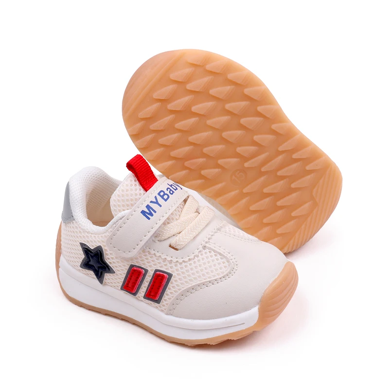 Line with children's recreational sports shoes Star striped toddler shoes for boys and girls manufacture