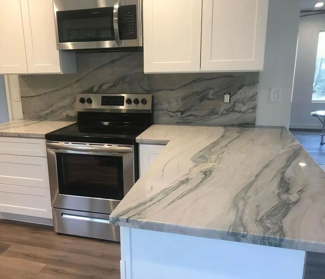Brazilian Macaubas Fantasy Quartzite - Natural White Countertops for ...