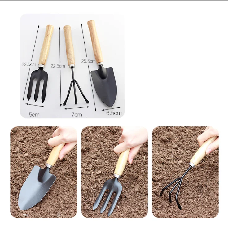 3pcs In Set Stainless Wooden Handle Garden Tools Buy Garden Tools