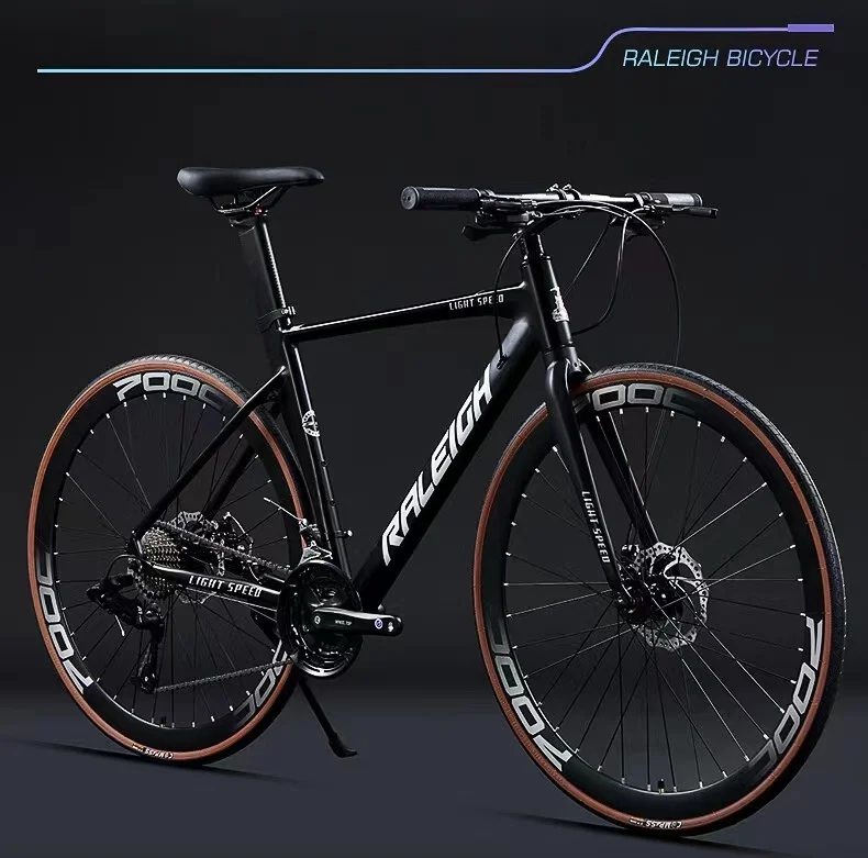 Lanling 700C Breaking Wind Race 18 Speed Turn Oil Disc Road Bike Aluminum Alloy Variable Speed Racing Bike