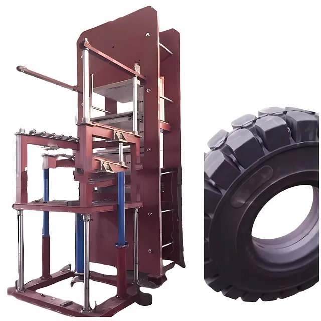 Tyre Equipment Manufacturing Plant Provided Tire Recycling Machine New Automatic 600T Forklift Solid Tyre Hydraulic Press, Solid