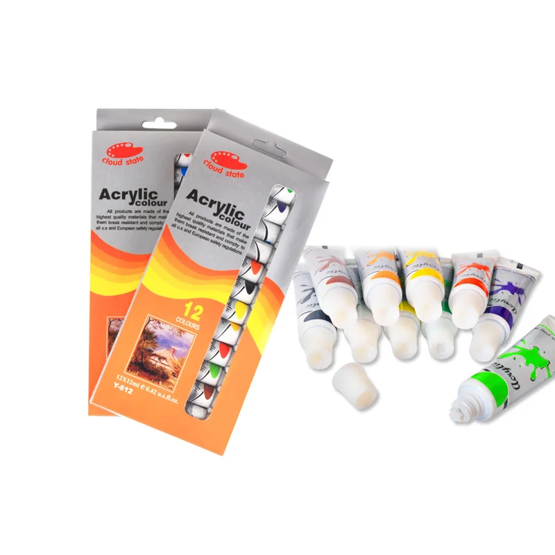 12 colors acrylic paints set 12