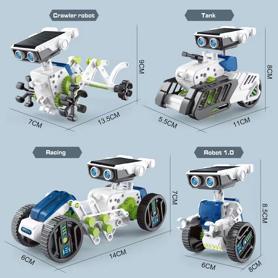2025 12 in 1 Science Experiment Solar Robot Toy DIY Building Powered Learning Tool Education Robots Technological Gadgets Kit