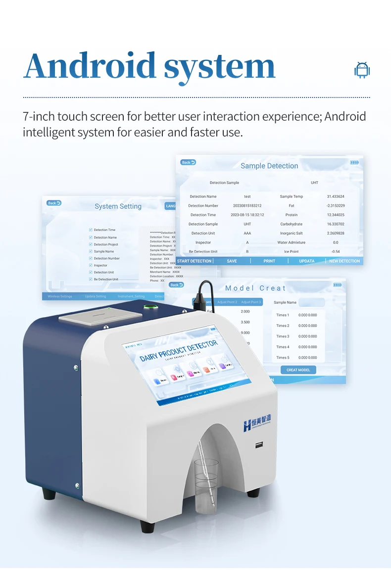 Milk Analyzer Machine Goat Uht Milk Fat Protein Test Equipment ...