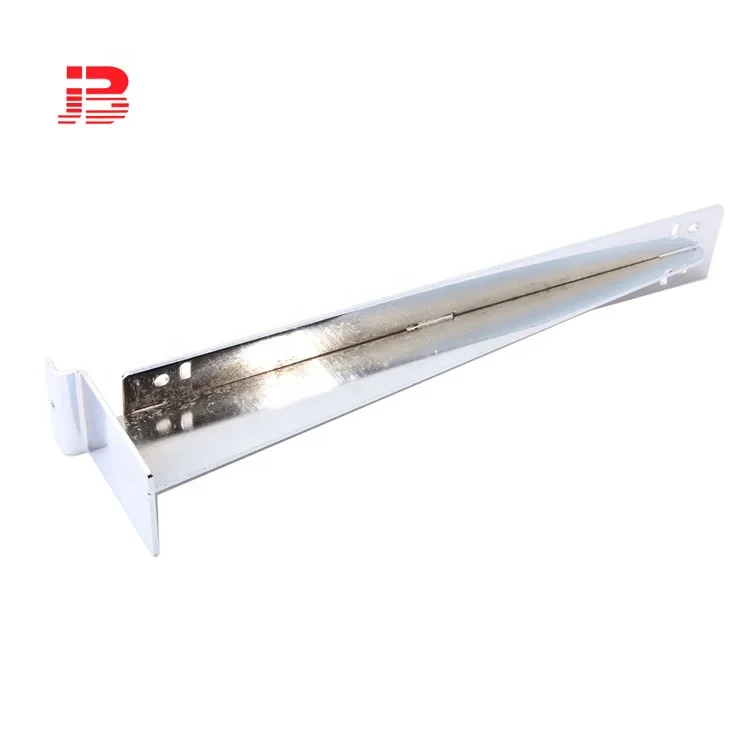 Slatwall chrome Metal Steel Shelf brackets for glass shelves