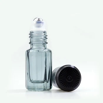 Octagon 3ml 5ml 10ml pink perfume empty essential oill roll on Glass bottle refillable deodorant eye glass roller attar bottle