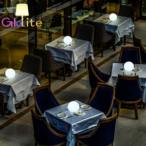 Modern LED Ball Light Table Lamp Waterproof for Outdoor Christmas Decorative for Restaurant Hotel Bedroom-Durable Plastic Body