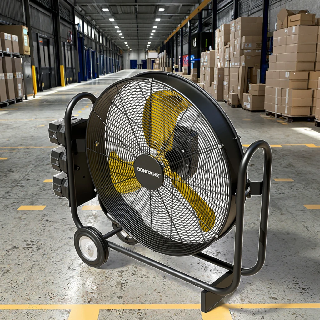 Rechargeable Industrial Drum Fan, AC 100V~240V, Battery - detail 6