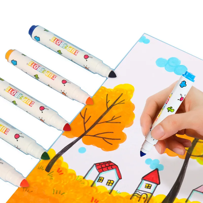 Wholesale fine tip 12/24/36 colors safe dry erase washable markers kids  coloring art sets kids school supplies set stationary From m.