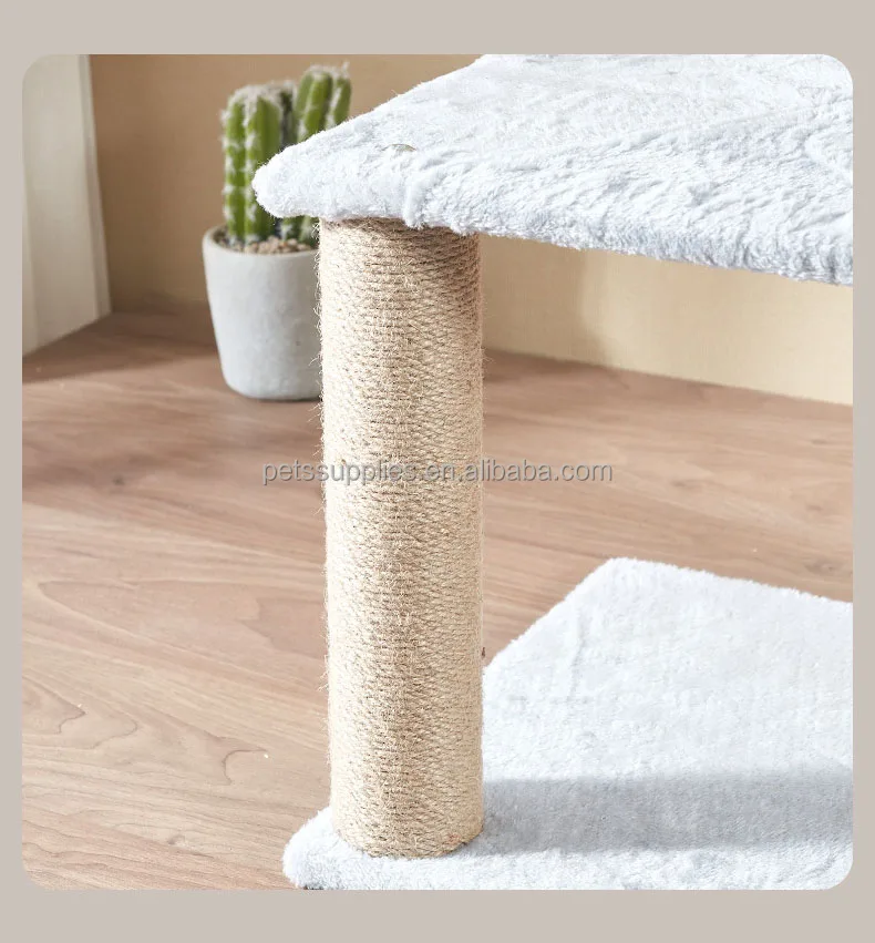 Yueshang New Design Pv Velvet Drop Ball Luxury Sisal Small Cat Tree
