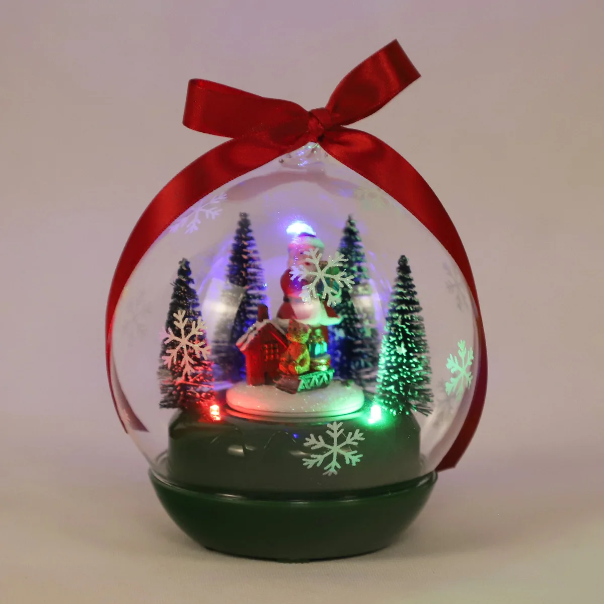 high quality hand blown christmas glass ball decorations reindeer inside musical snow globe glitterdome with base