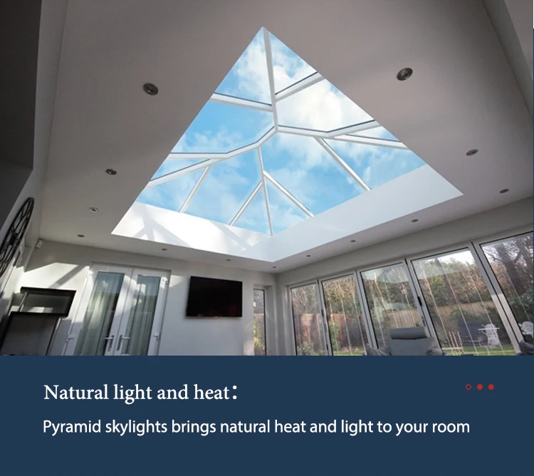 Skylight Ceiling Windows Aluminum Sliding Roof Windows Retractable