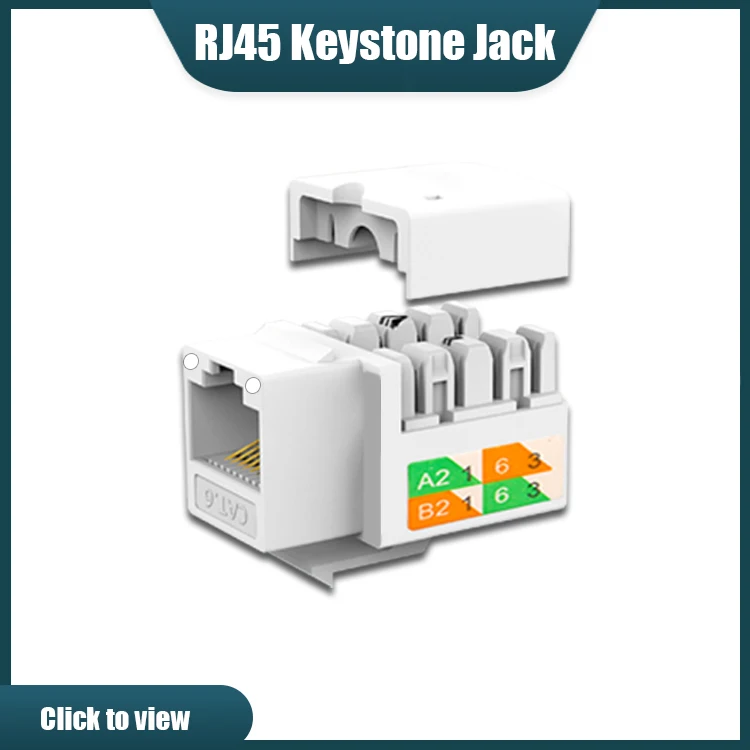 Utp Cat5e Cat6 Cat7 Cat6a 8p8c Keystone Coupler Rj45 Cable Socket Keystone Jack Rj45