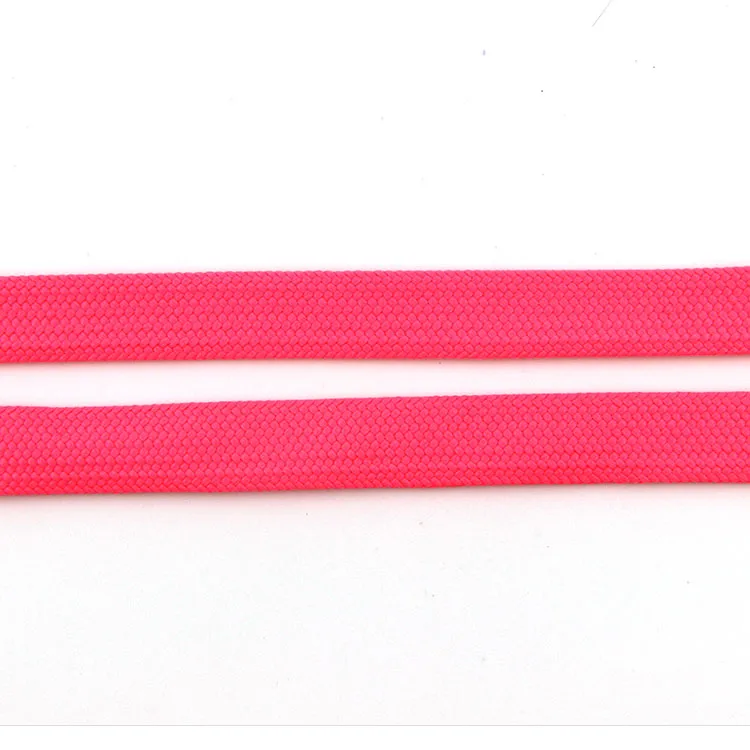 Xinda Factory Price Popular 16mm 18mm Custom Fat Shoe Laces Super Wide Polyester Flat Shoe Laces Pink Color Shoelaces