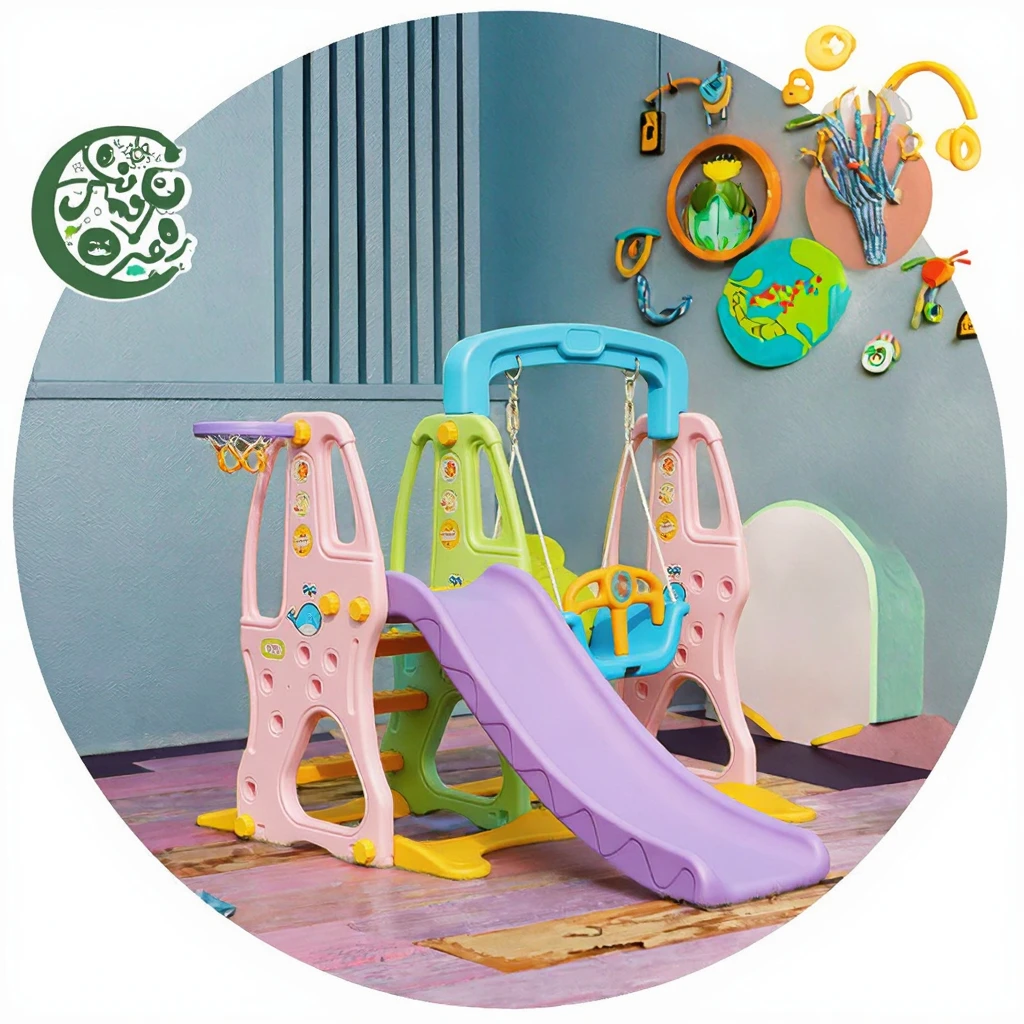 Feelkids Plastic Playground Equipment Mini Family Games Set with Kids Slide for Indoor/Outdoor Use in Garden Home & City Park details