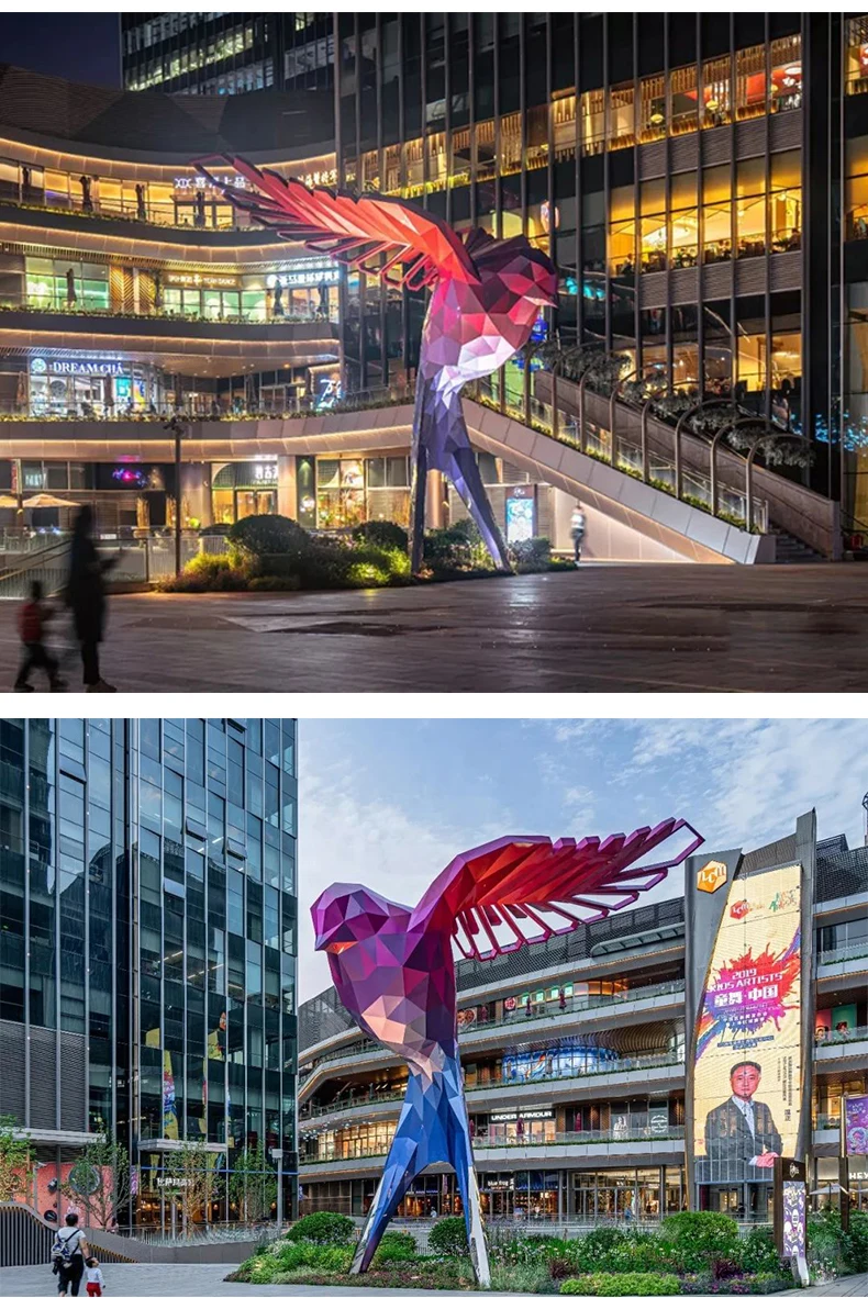 k428不锈钢燕子雕塑装饰现代雕塑装饰豪华室外室内玻璃纤维雕塑