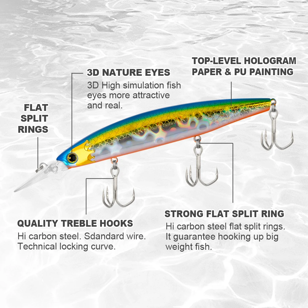 HONOREAL ACE Flydiver 125mm - Luminous Sinking Lures