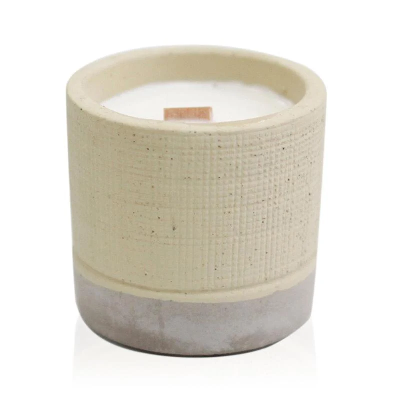 Modern design customized logo  candle container wedding home decoration cement matte candle jars