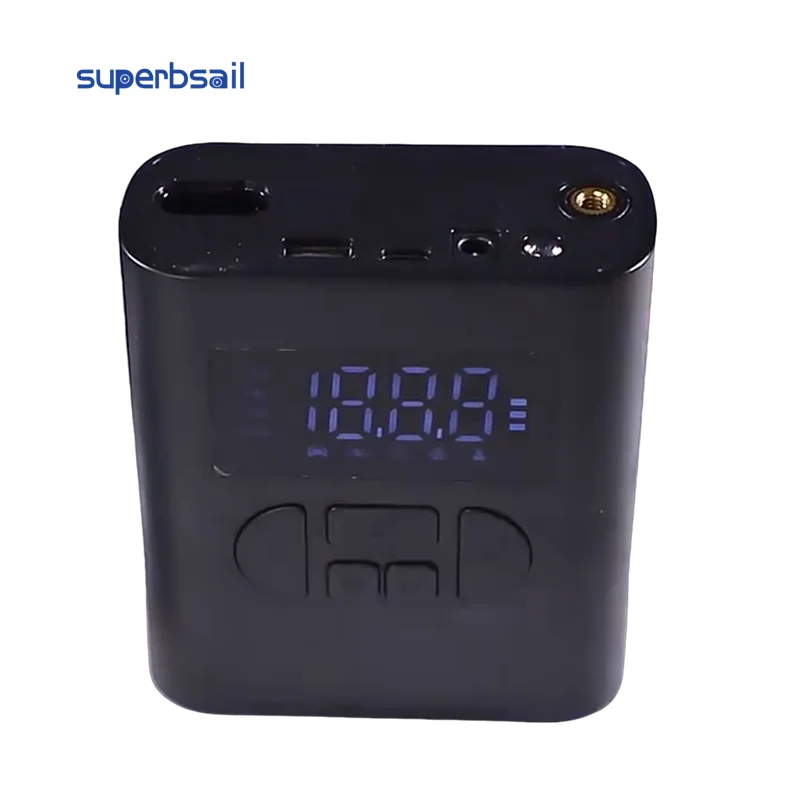 Mini Electric Car Air Compressor IPA Inflator LCD Display Auto Air Pump With LED Light 150 PSI USB Type-C Charging Bike Pump manufacture