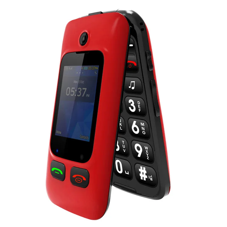 2.4 Inch Unlock Dual Sim Old People Mobile Phone with Keypad Talking 2G3GGSM WCDMA Flip Phone