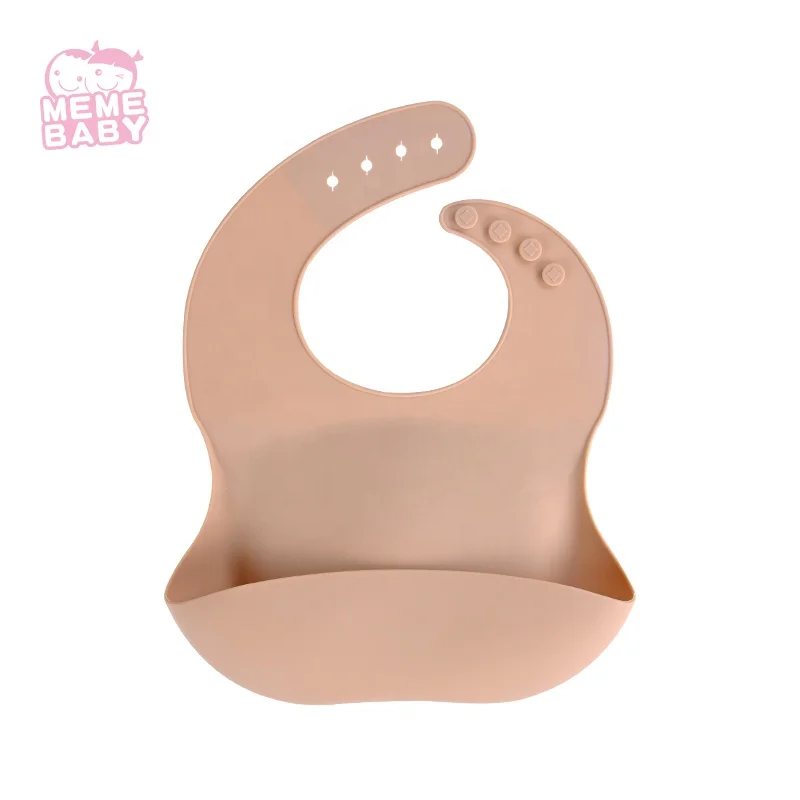 BPA Free Custom New 2020 Private Label Sustainable Feeding Big Silicone Silicon Bib Bibs For Baby Girl Infant Toddler Kids