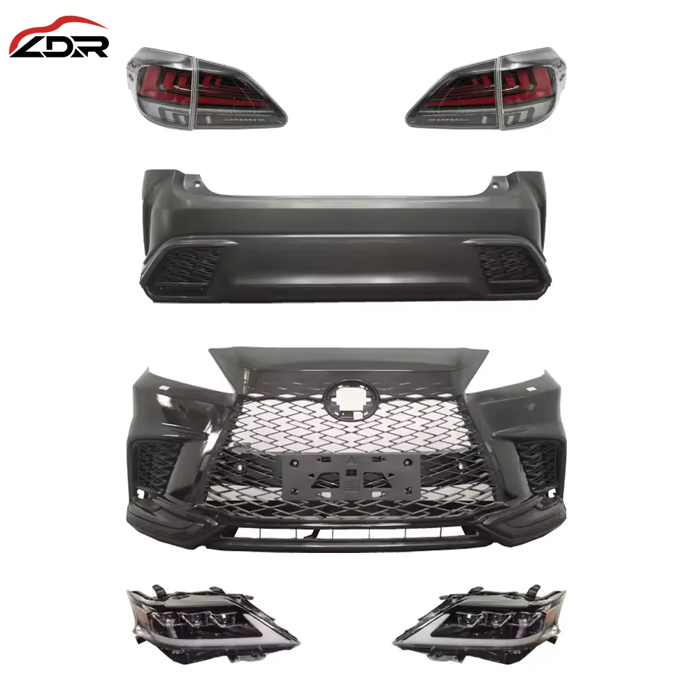 High Quality Kit for Lexus Rx350 2009 2010 2011 2012 2013 2014 2015 Upgrade 2023 Lexus Rx350h F-sport Front Rear Bumper Bodykit