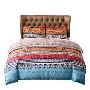 Factory Sale Luxury 100%Polyester Printed Cover Set High Quality Microfiber Bedsheet Bedding Set