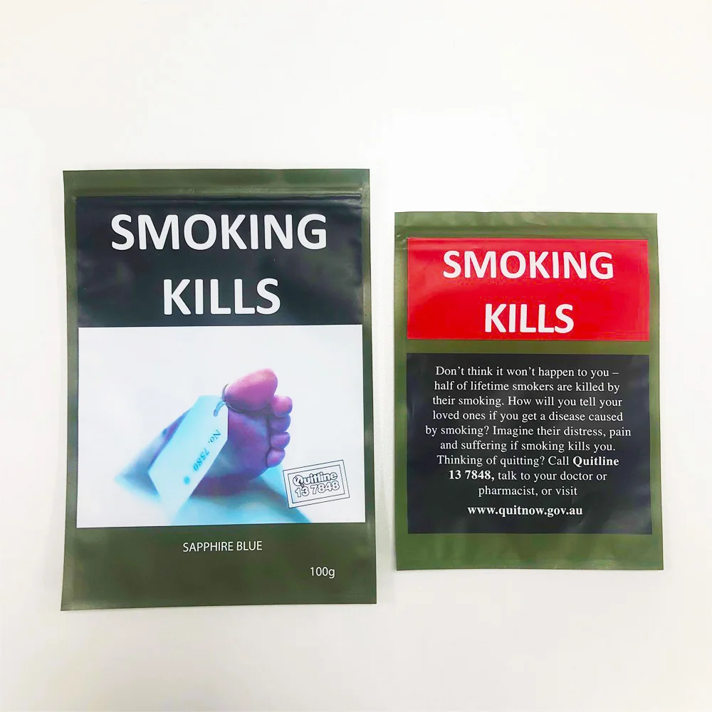 Custom Zipper Smoking Baccy Bag