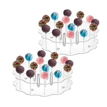Clear Acrylic Cake Pop Stand Lollipop Stand Holder Display for Weddings Birthday Party Halloween Christmas Candy Decor